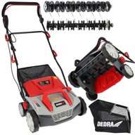 AERATOR WERTYKULATOR elektryczny DEDRA do trawy 1800W 38cm kosz 45L 2 wałki