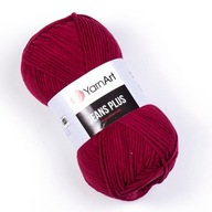 Włóczka Yarn Art Jeans Plus 66 bordo