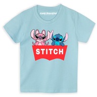 Stitch T-Shirt Koszulka Dziecięca Parodia Przeróbka Logo Bawełna Premium