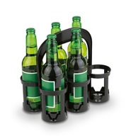 Plastikowy KOSZYK NA BUTELKI do piwa CZARNY TRANSPORTER na 6 butelek