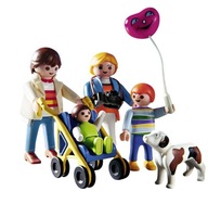 PLAYMOBIL CITY LIFE CSALÁD SZÜLŐK GYEREKEK SÉTA + BABAKOCSI + KUTYA FIGURA