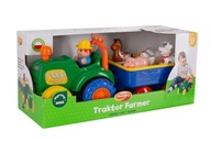Traktor Farmer s prívesom a zvieratkami so zvukom TRAKTOR FARMERA DUMEL