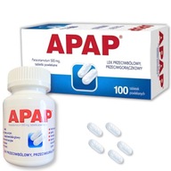 APAP paracetamol 500 mg lek przeciwbólowy 100 tabl