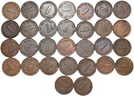 1 Reichspfennig 1937 - 1939 - zestaw 30 sztuk