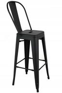 Krzesło barowe TOWER BIG BACK 66 Paris czarne