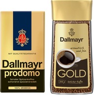 Kawa ziarnista Dallmayr Promodo + rozpuszczalna Dallmayr Glass Gold 200g