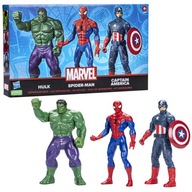 MARVEL ZESTAW 3 DUŻYCH RUCHOMYCH FIGUREK 24cm Spiderman, Hulk, Kapitan Amer