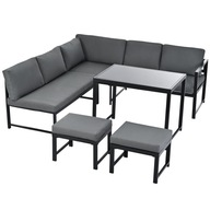 Zestaw mebli ogrodowych Zestaw siedzeń aluminiowych stołki+ławka 7 osób