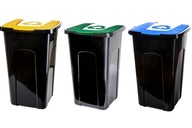 Odpadkový kôš Kontajner Recyklácia Odpady Segregácia 56x36x36 50L 3ks