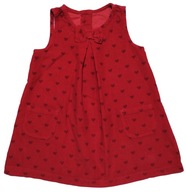 Sukienka dziewczynka MOTHERCARE sztruksowa czerwona 73, 6-9 m-cy 9kg