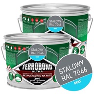 Farba do Żeliwa na Rdzę STALOWY MAT RAL7046 2,5L Ferrobond Ultra Zestaw2szt