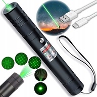 WSKAŹNIK LASEROWY POINTER LASER ZIELONY USB MOCNY 50000 mW DUŻY ZASIĘG