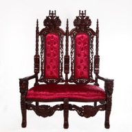 Podwójny Fotel Dla Króla i Królowej Styl Barokowy