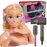 BARBIE LALKA GŁOWA DO STYLIZACJI ZESTAW FRYZJERSKI DYSON