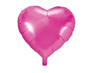 Balon Foliowy Serce 45 cm Ciemny Róż Walentynki