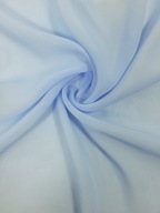 Tkanina szyfon gładki materiał niebieski 0,5 m