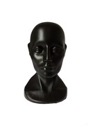 Figurína hlava plastová čierna na čiapky Nízka