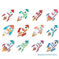 12Pcs Baby Monthly Milestone Stickers Photo Props for Newborn 1 to 12 Month