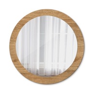 Moderné zrkadlo v Ozdobnom sklenenom ráme - Textúra dreva 80cm