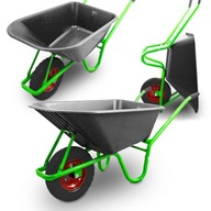 Čierny fúrik s PVC miskou silný s plným kolesom záhradný vozík do 250kg