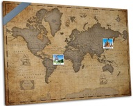 Plátno mapa sveta – dekorácia na stenu 90x60cm