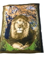 Flísová deka 160x200 cm mäkký prehoz vzory v zvieratách Pled