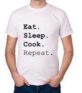 koszulka EAT SLEEP COOK REPEAT prezent