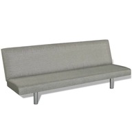 Sofa rozkładana, szara, poliester