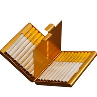 PAPIEROŚNICA papierosy metalowa zapięciem dwie komory prezent pudełko