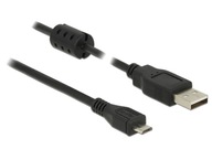 DeLOCK 3m, USB 2.0-A/USB 2.0 Micro-B kabel USB USB A Micro-USB B Czarny