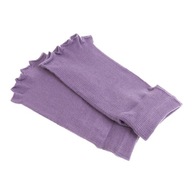 Dámske bavlnené ponožky na cvičenie bez prstov päť fialové