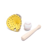 3 ks/sada 1/12 domček pre bábiky mini baseballová netopierová rukavica a loptový model hry Ornamen