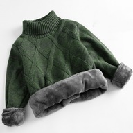 dziecięcy gruby polarowy sweter z golfem 2Z7