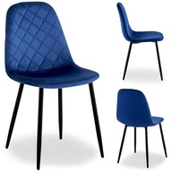 Velúrová stolička Orlando Velvet tmavo modrá