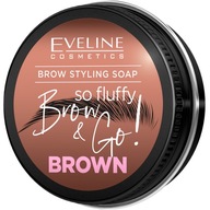 Eveline Brow & Go So Fluffy Brown Mydlo na styling Obočie Hnedé