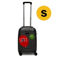 Szara mała podręczna podróżna walizka S kabinowa bagaż na 4 kółkach ABS