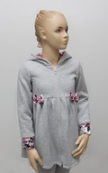 Dievčenský kabátik králik kvety/sivá - 116