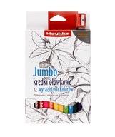 Ceruzkové pastelky HEYKKA Jumbo 12 farieb