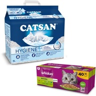 WHISKAS SMAKI W GALARETCE 40x85g + ŻWIREK CATSAN