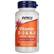 Now Foods Vitamín K2 a D3 1000 Zdravé Silné Kosti