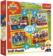 Trefl Puzzle 4w1 Pomocny Strażak Sam 34373