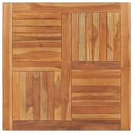 Doska stola masívne teakové drevo štvorcová 90x90x2,5 cm