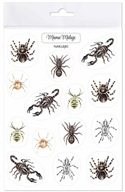 Nálepky Pavúky, realistické maľované ilustrácie