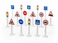 Stojące znaki drogowe, auta, POLESIE, edukacyjne