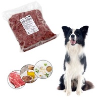 Mięso surowe mrożone karma dla psa mokra wołowina witaminy warzywa BARF 3kg