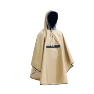Detské pončo s kapucňou a vodeodolným dlhým rukávom do dažďa, opakovane použiteľné s Khaki M