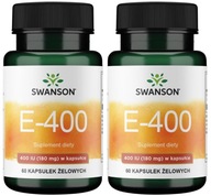 Swanson Vitamín E 400IU 120kaps. Akné Plodnosť Vitamín mladosti