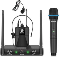 Debra Audio AU200 Pro 2-kanałowy bezprzewodowy system mikrofonowy UHF