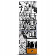Foto Magnes na lodówkę Tramwaj w Lizbonie 60x180