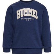 HUMMEL KLASICKÁ TMAVOMODRÁ MIKINA LOGO ZÁPADKA S0I HMP__80